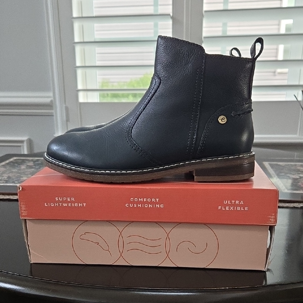Easy Spirit Blue Leather Ankle Boots Worn Once